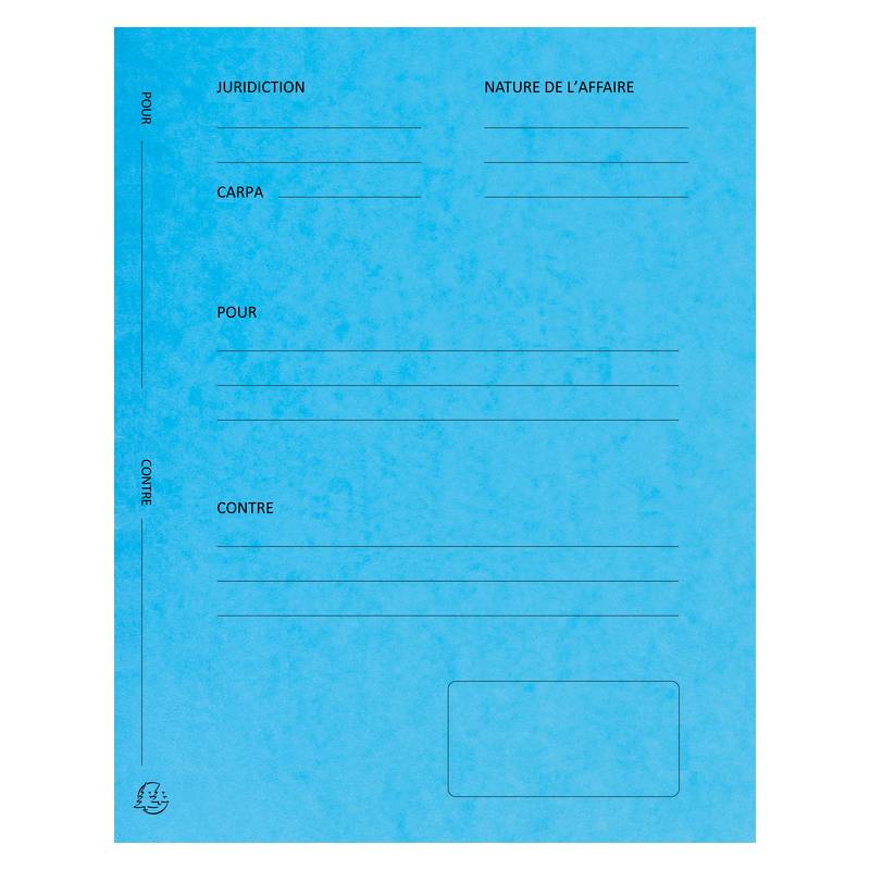 EXACOMPTA Dossiers de plaidoirie "Pour / Contre", turquoise