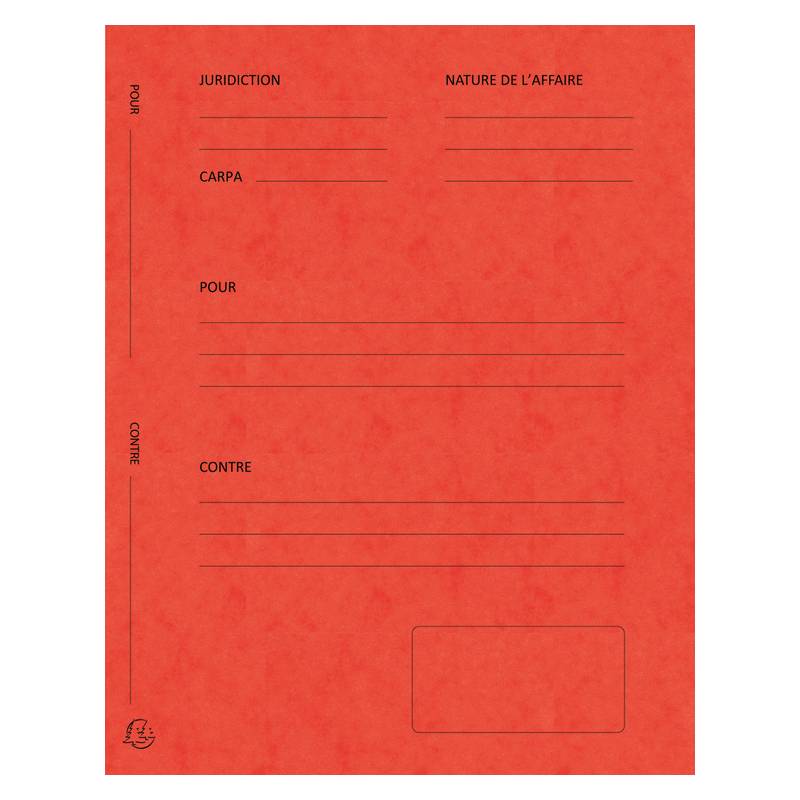 EXACOMPTA Dossiers de plaidoirie "Pour / Contre", rouge