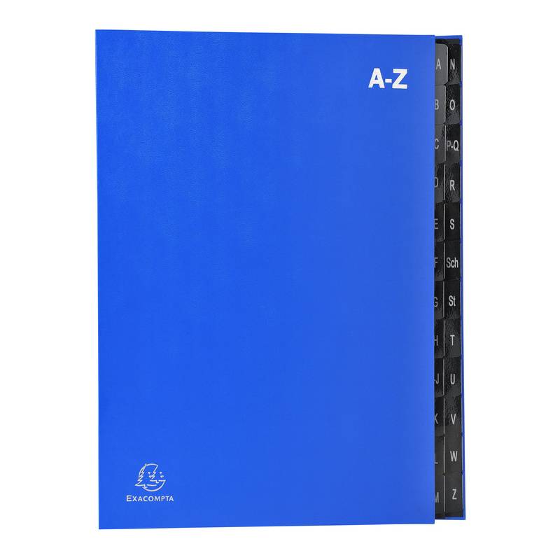EXACOMPTA Pultordner, DIN A4, A-Z, 24 Fächer, blau
