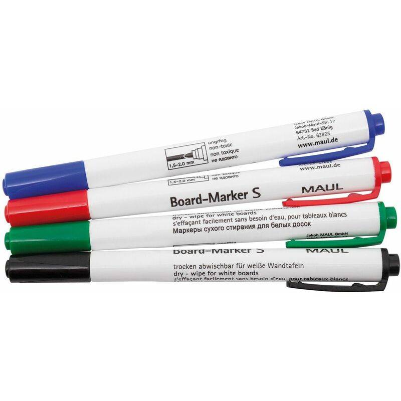 MAUL Whiteboard-Marker, sortiert, 4er-Set, Größe: S