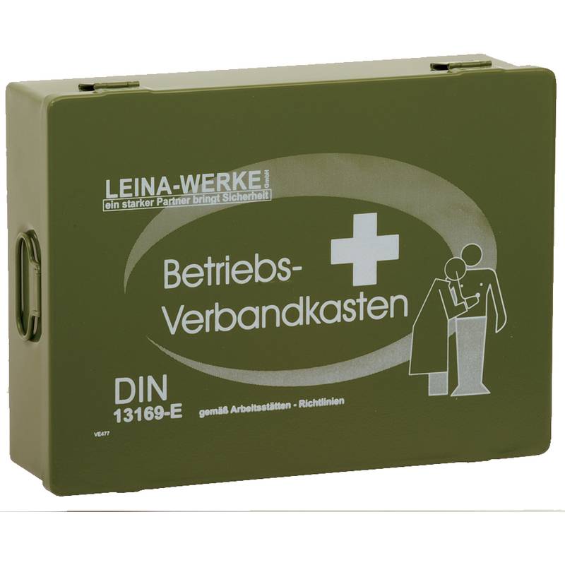 Leina Betriebsverbandkasten, Inhalt DIN 13169, grün