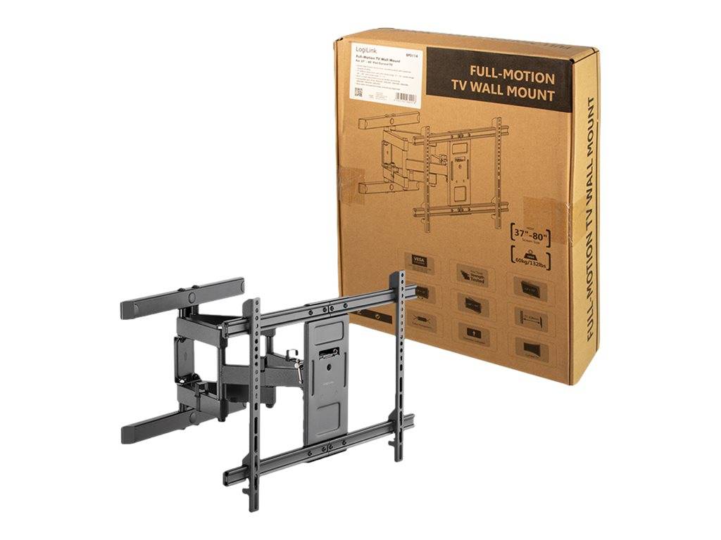 LogiLink - Klammer - Voll beweglich - für LCD-TV / gekrümmter LCD-TV - Kunststoff, Stahl, Acrylnitril-Butadien-Styrol (A