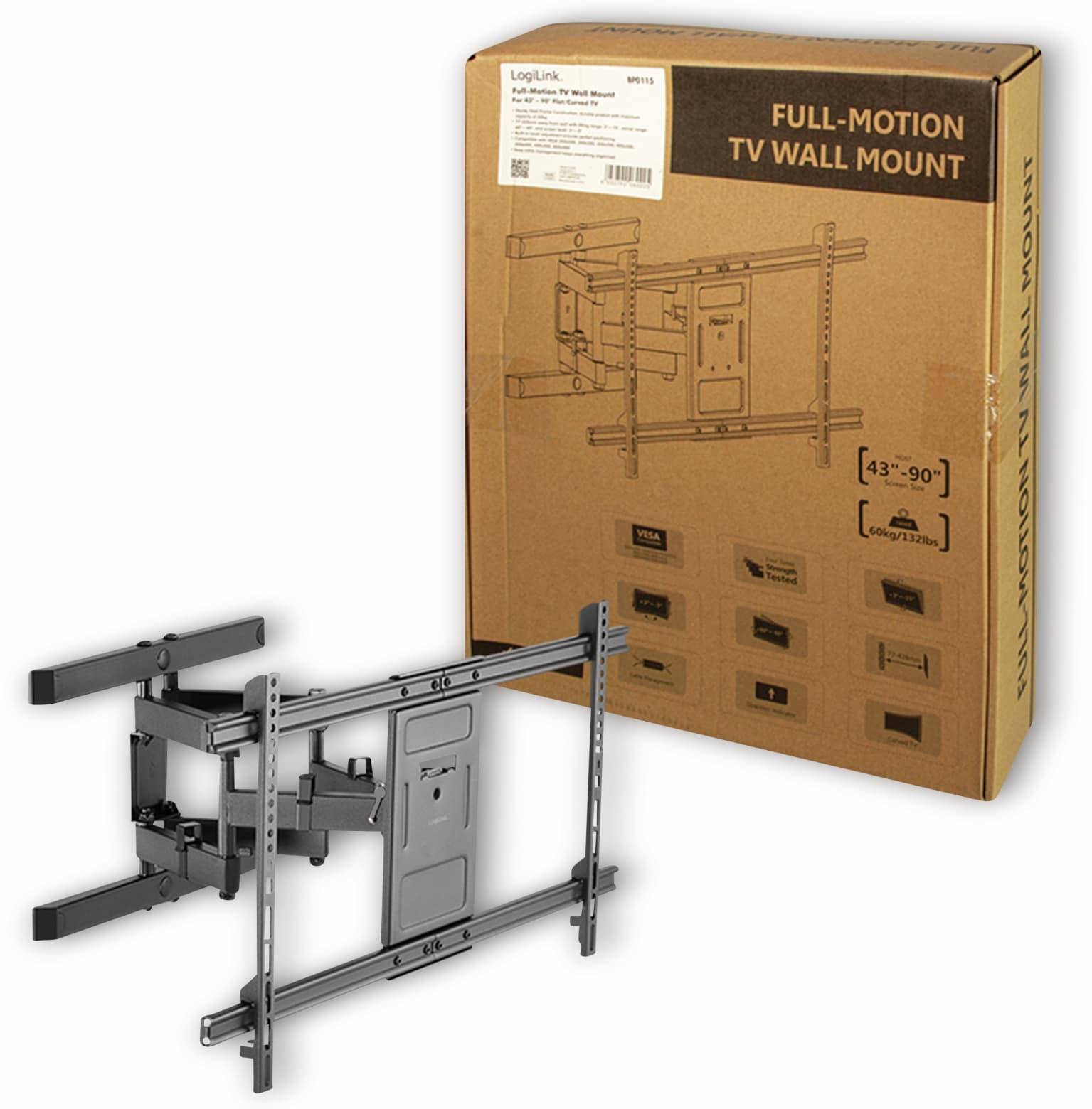 LOGILINK LCD/Plasma-Wandhalter BP0115, 43...90", neigbar, schwenkbar, drehbar