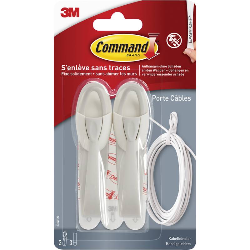 3M Command Kabelbündler, Größe: M, weiß