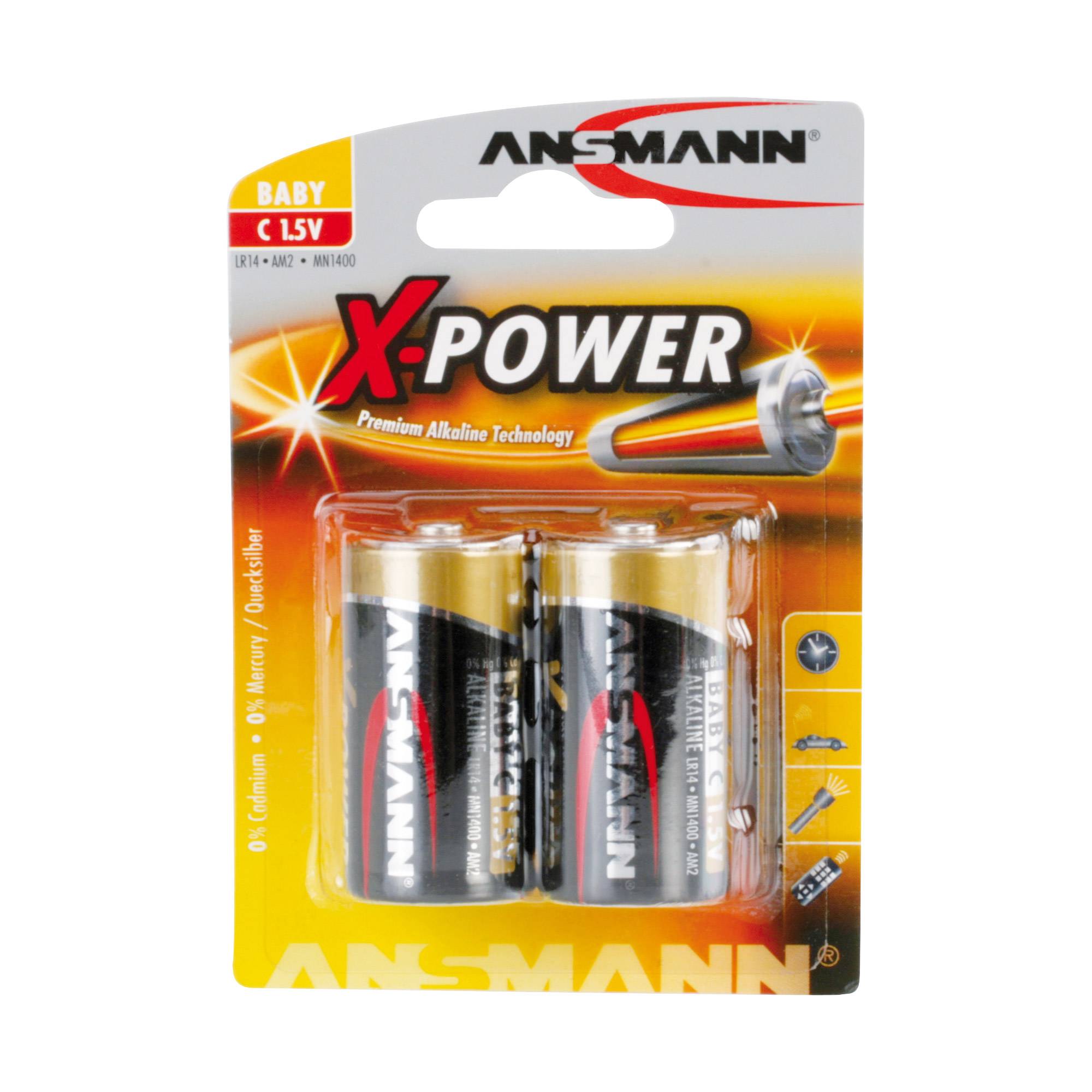 ANSMANN X-POWER Baby C - Batterie 2 x C - Alkalisch