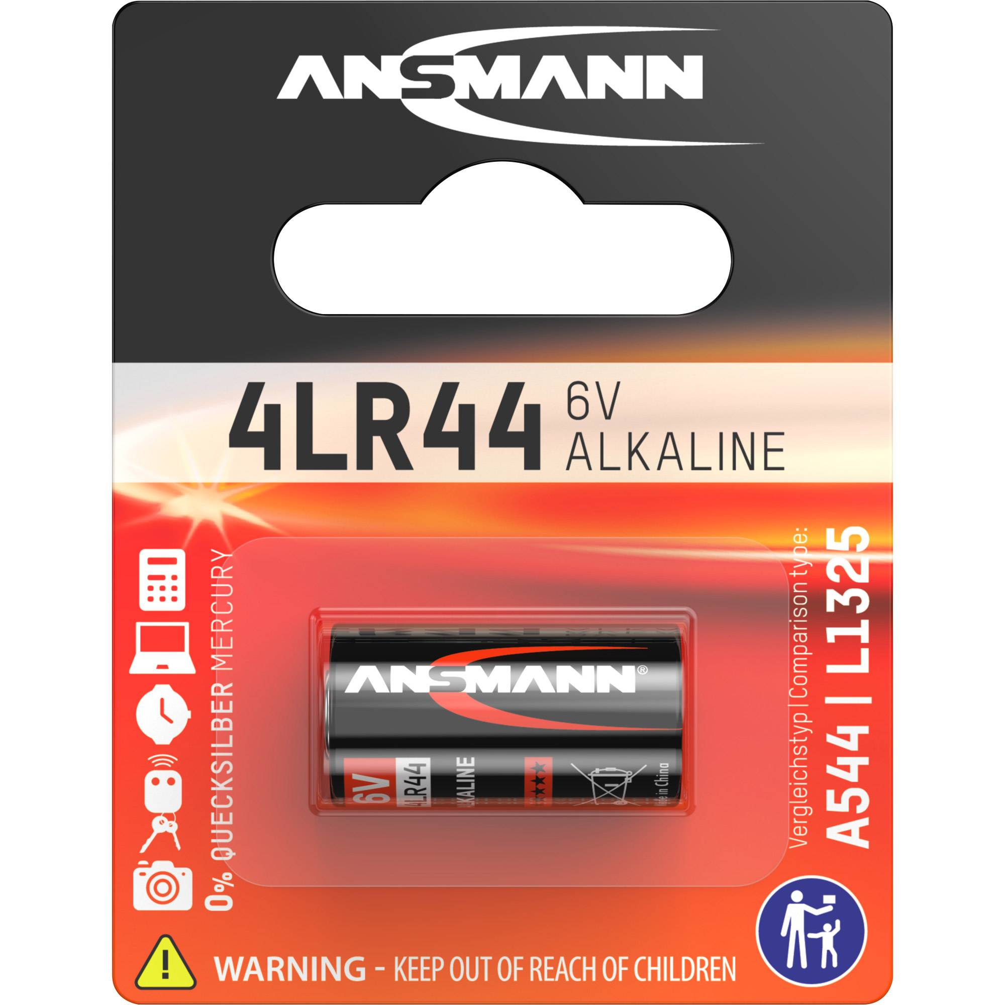 ANSMANN - Batterie 4LR44 - Alkalisch