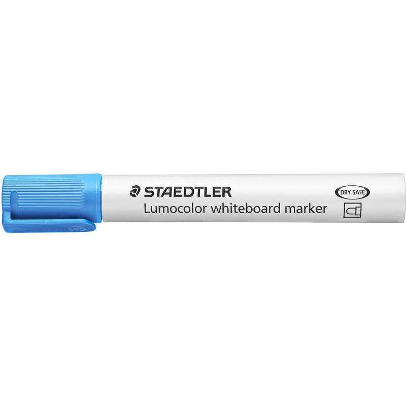 Staedtler Lumocolor Whiteboard-Marker mit blauem Deckel, gekennzeichnet als 