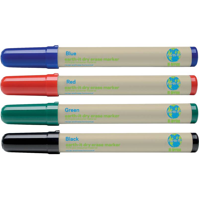 Bi-Office recycelte Whiteboard-Marker "Earth", sortiert