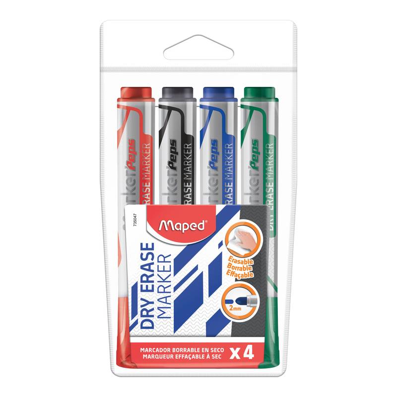 Maped Whiteboard-Marker Marker'Peps Jumbo, 4er Etui
