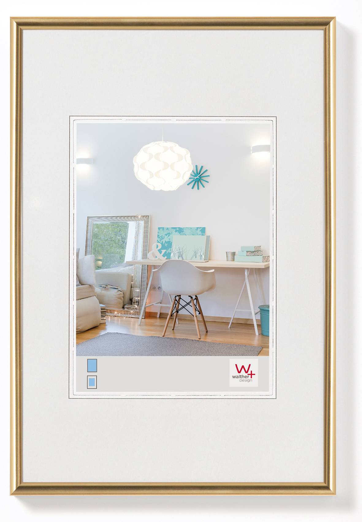New Lifestyle Kunststoffrahmen 61x91,5 cm, Gold