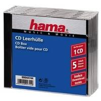 Hama - Behälter CD-Aufbewahrung - durchsichtig (Packung mit 5)