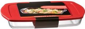 Flirt by R & B Auflaufform Cucina, aus Glas, 1,95 Liter mit Deckel, rechteckige Form, mikrowellen- und ofenfest,