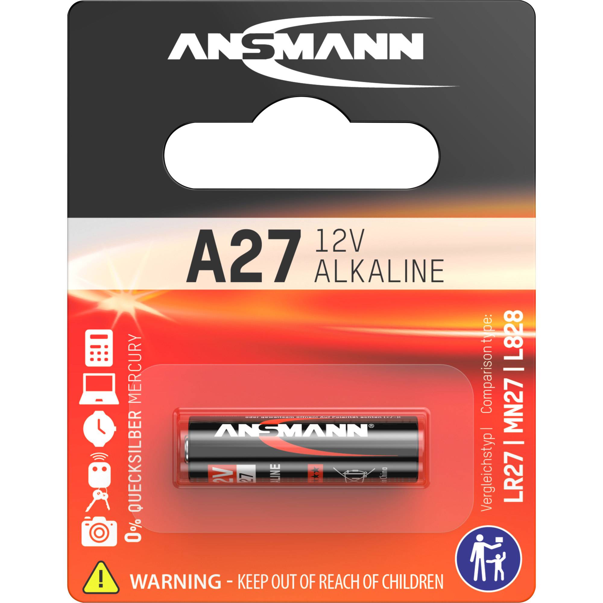 ANSMANN A27 - Batterie 27A - Alkalisch