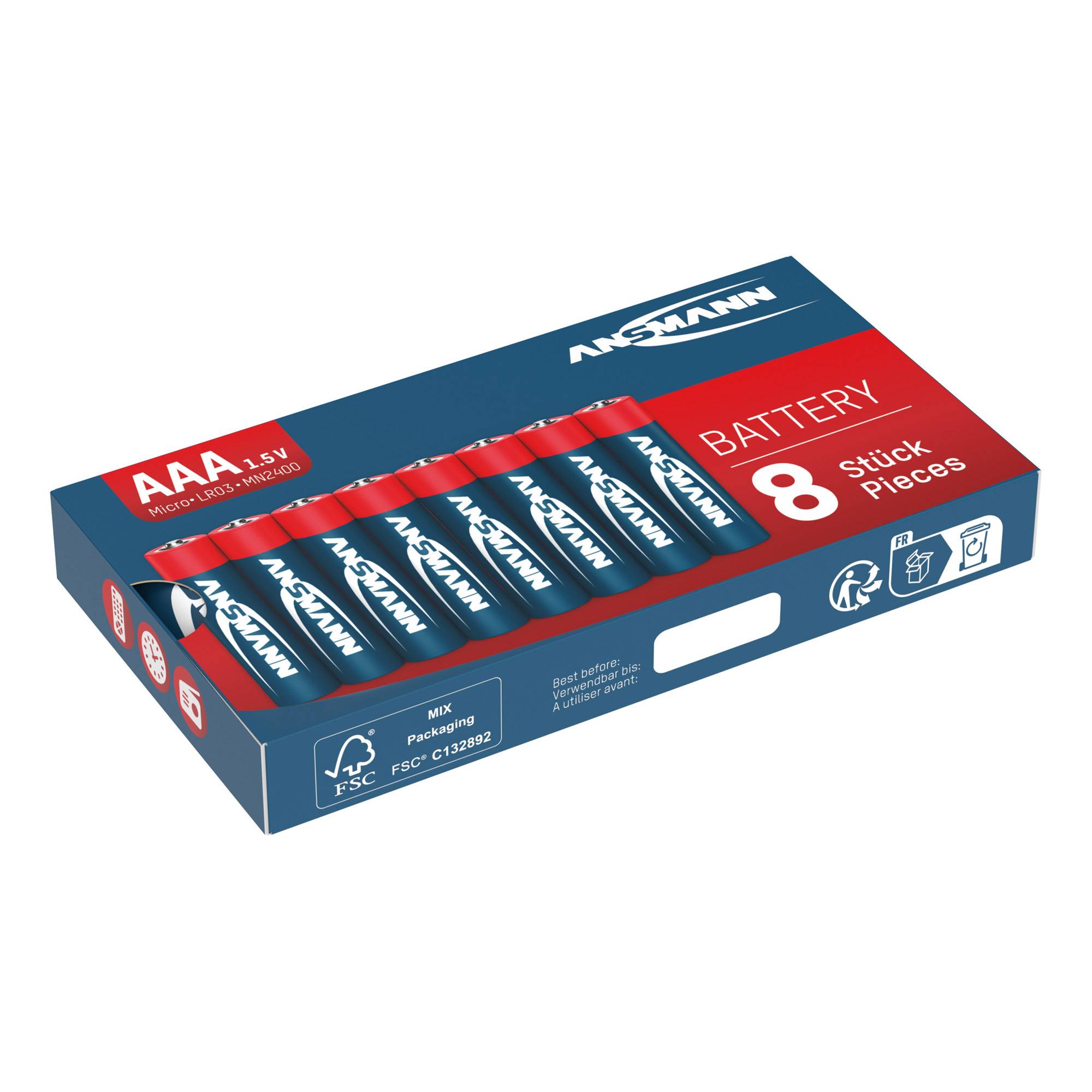 ANSMANN Micro - Batterie 8 x AAA - Alkalisch
