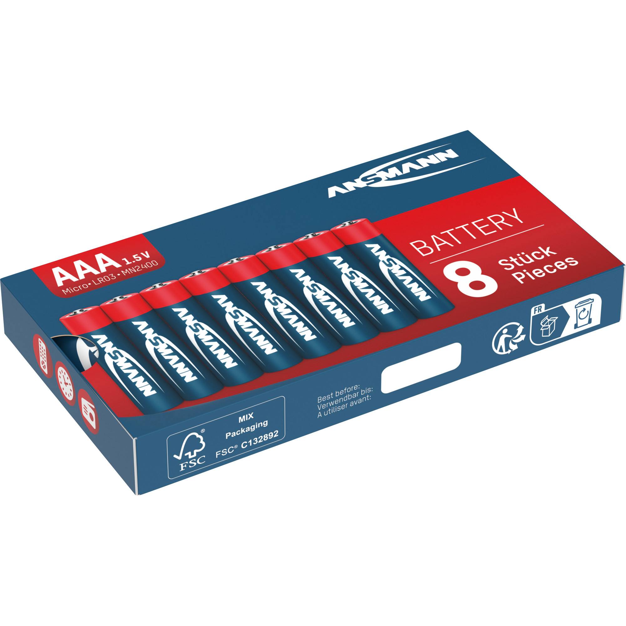 Ansmann Micro - Batterie 8 x AAA - Alkalisch