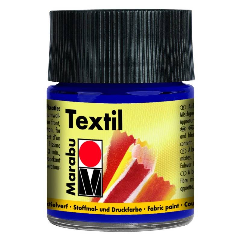 Marabu Textilfarbe "Textil", dunkelblau, 50 ml, im Glas