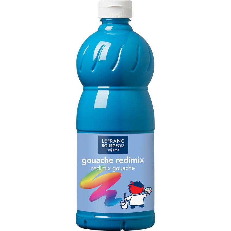 Eine blaue Plastikflasche mit der Aufschrift 
