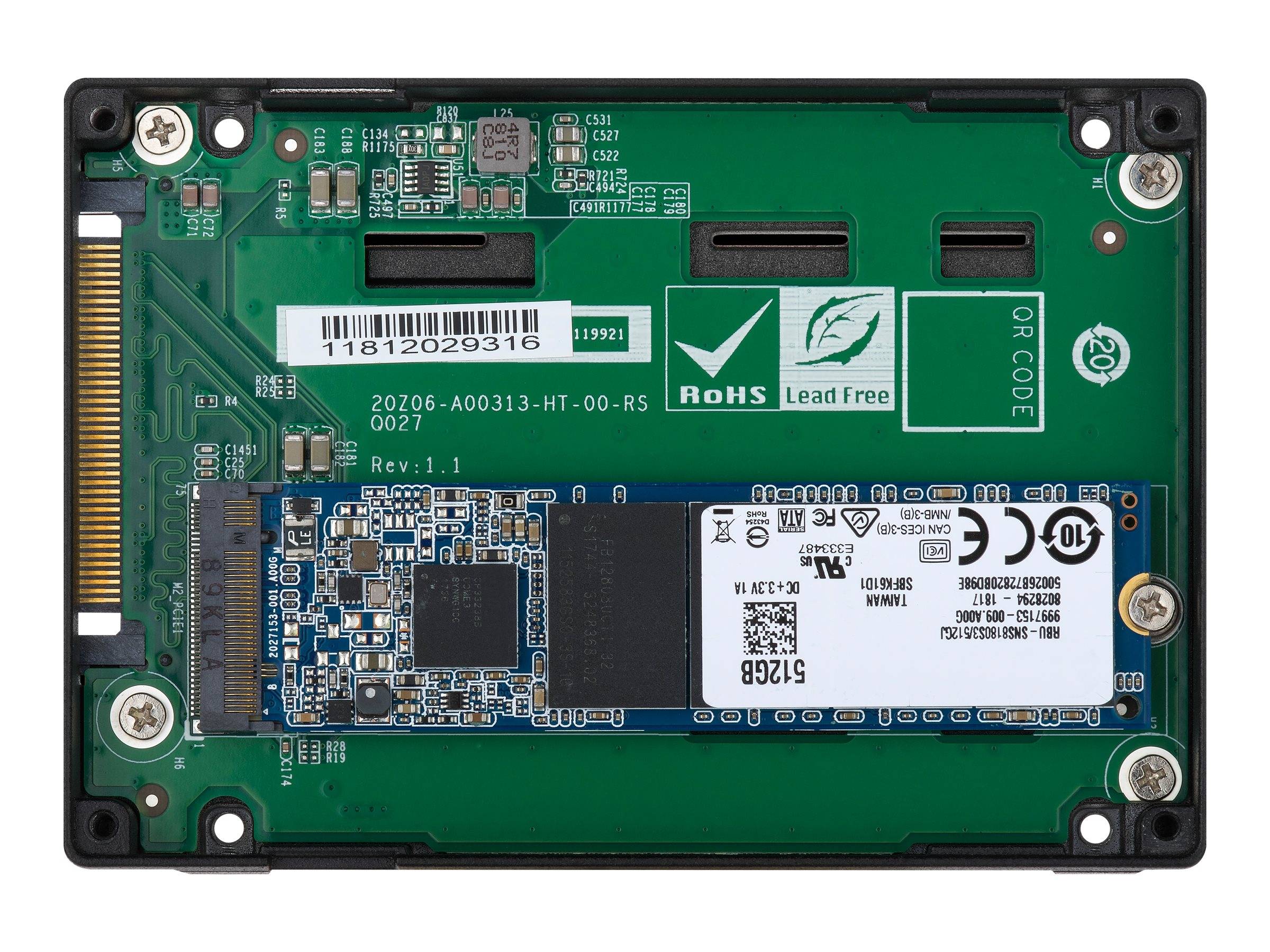 QNAP QDA-UMP - Laufwerksschachtadapter - 2.5" to M.2 (6.4 cm to M.2)
