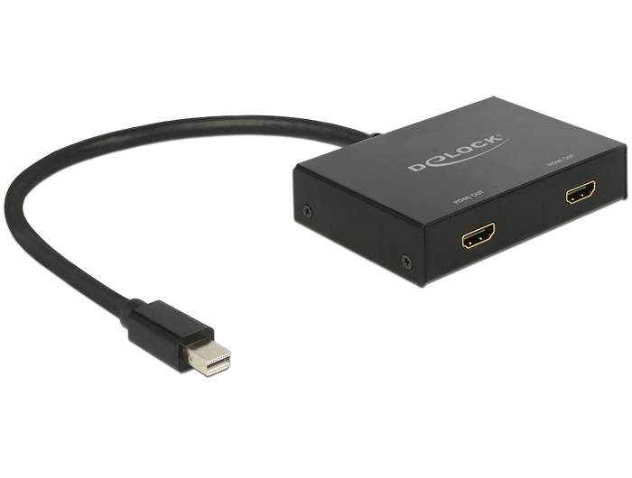 DeLock Displayport 1.2 Splitter 1 x mini Displayport in > 2 x HDMI out 4K