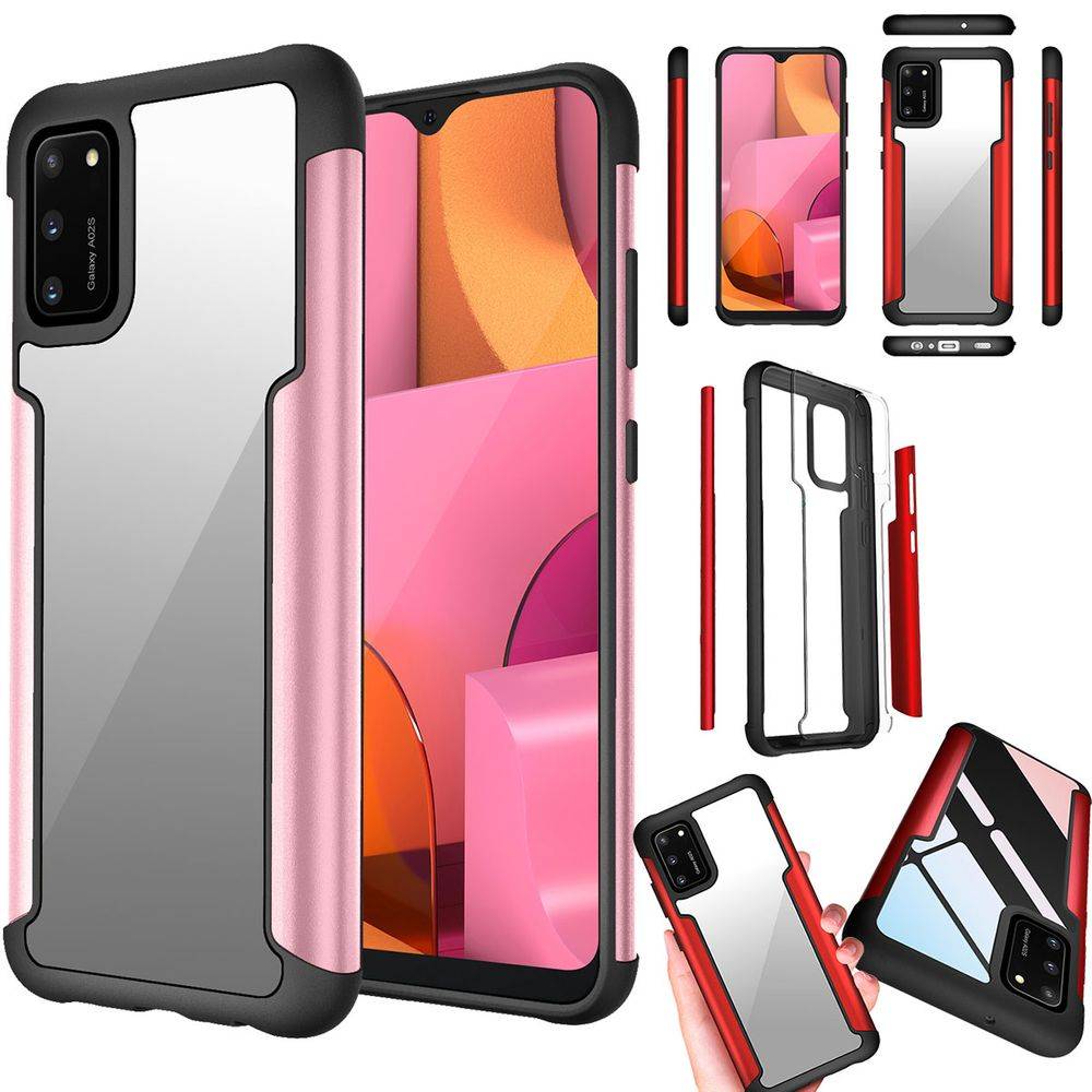 Für Samsung Galaxy A02S A025F Hybrid Case Iron Man Rose Gold Handy Tasche Hülle Cover Schutz