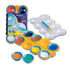 Pelikan 723122, Schwarz, Blau, Braun, Grün, Orange, Rot, Weiß, Gelb, Aquarelllack, Hart, 1 Stück(e)