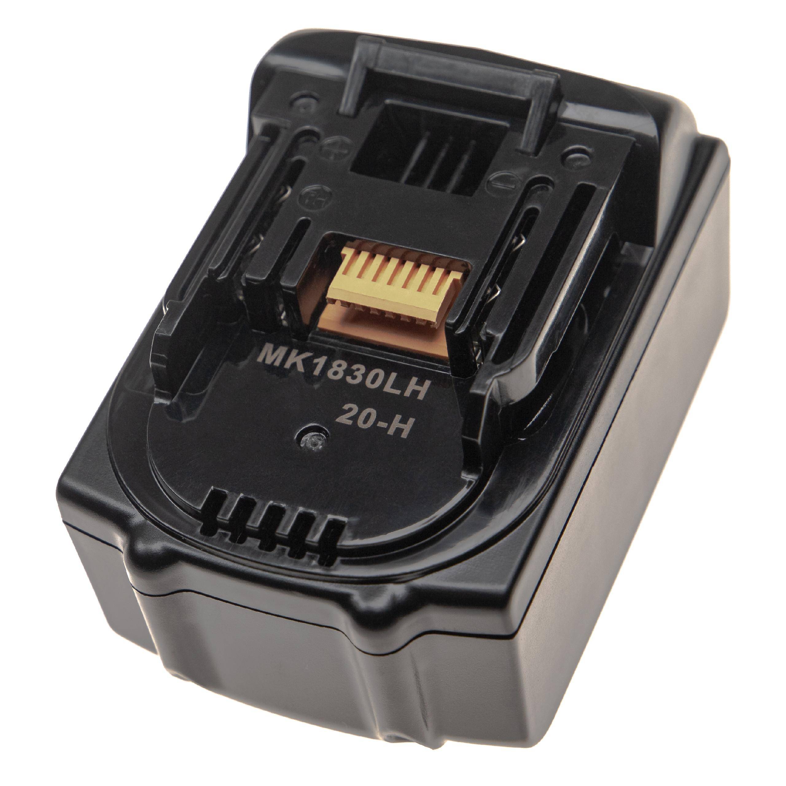 vhbw Akku kompatibel mit Makita XFD01CW, XFD03Z, XFD01Z, XFD07M, XFD07Z, XFD07MZ, XGC01ZB, XGC01Z Werkzeug (3000 mAh, Li-Ion, 18 V)