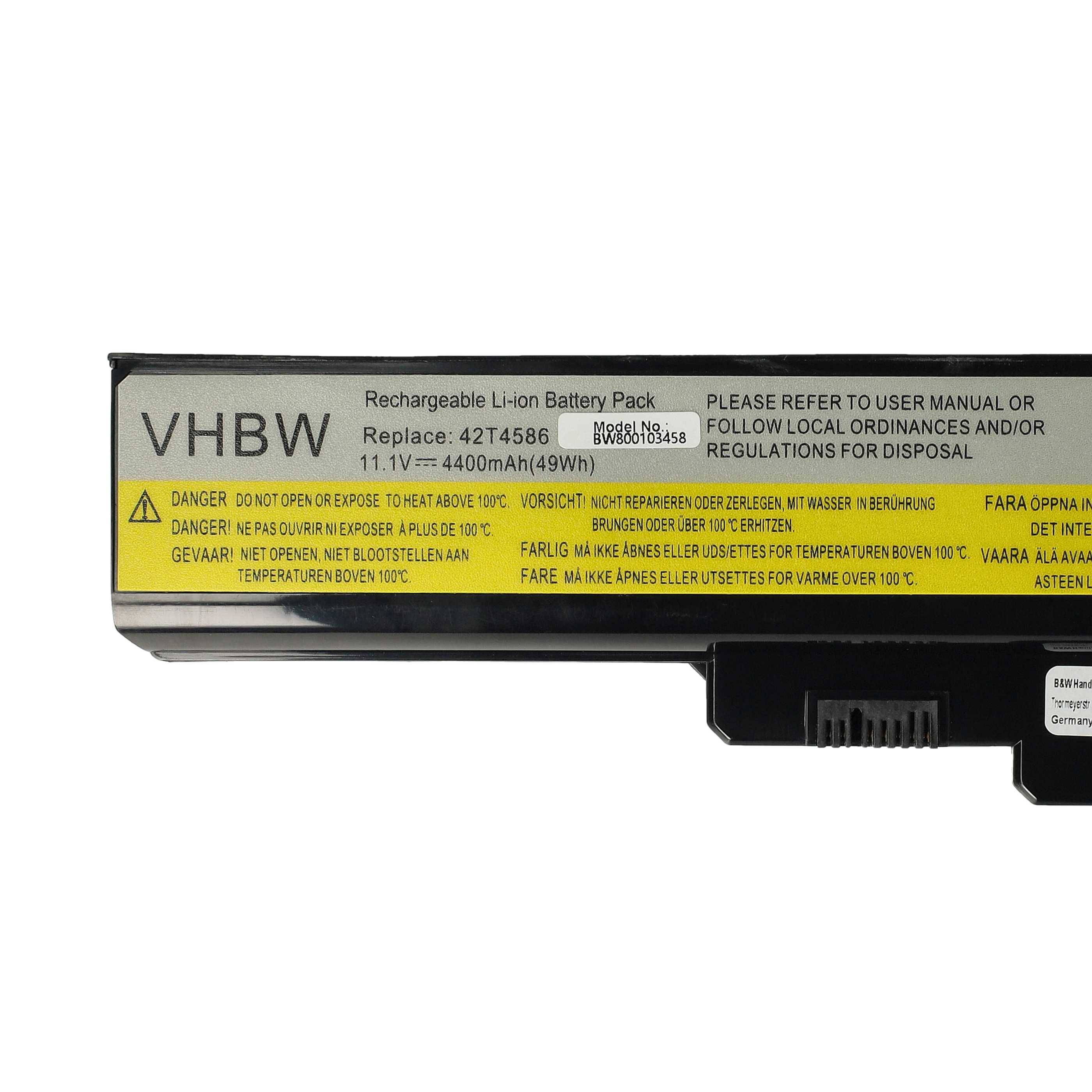 vhbw Akku kompatibel mit Lenovo IdeaPad Z360A-ITH, Z360-091233U, Z360 - 091233U, Z360A-PSI Notebook (4400 mAh, 11,1 V, Li-Ion)