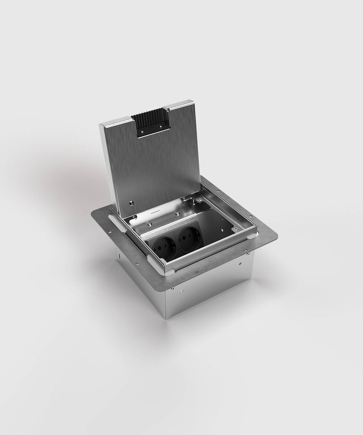 Bodensteckdose/ Bodentank 8902H; 2x Schuko,