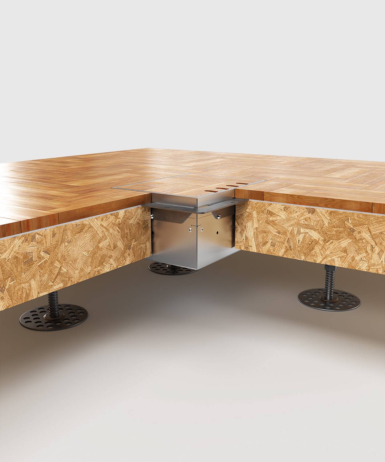 Bodensteckdose/ Bodentank 8904H; 4x Schuko,