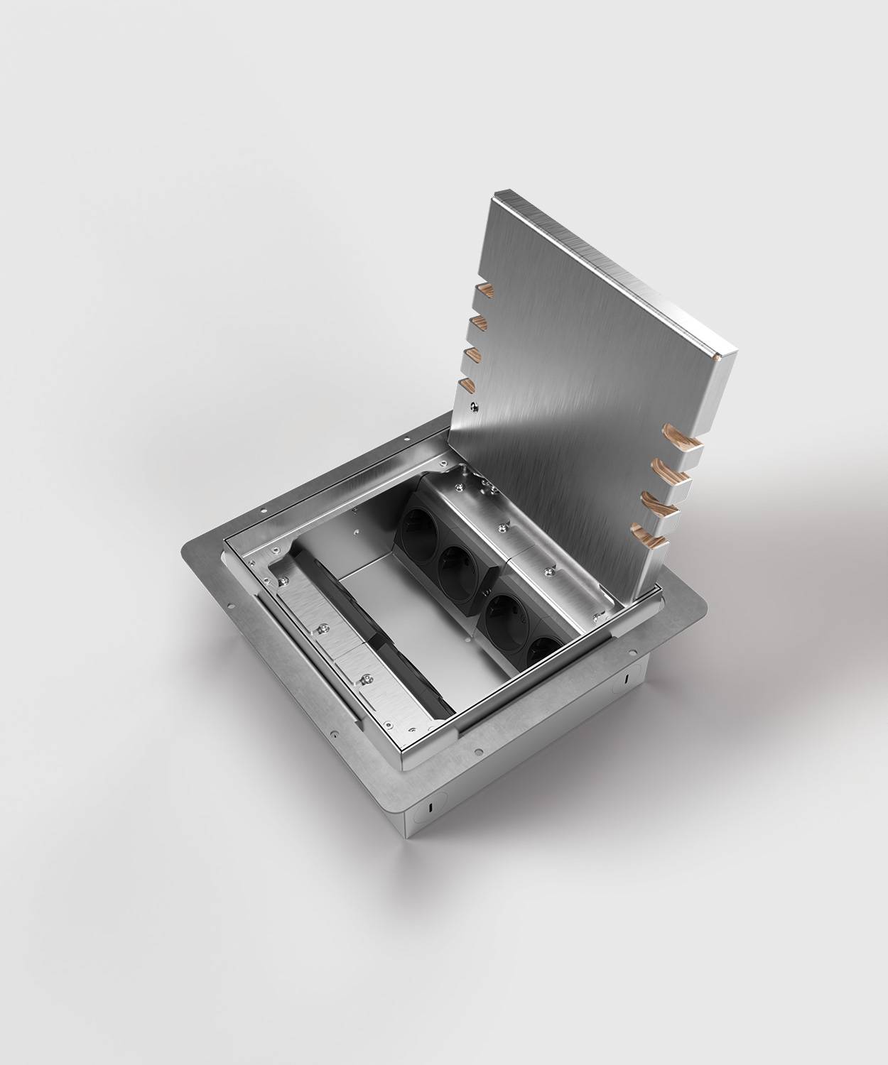 Bodensteckdose/ Bodentank 8908H; 8x Schuko,