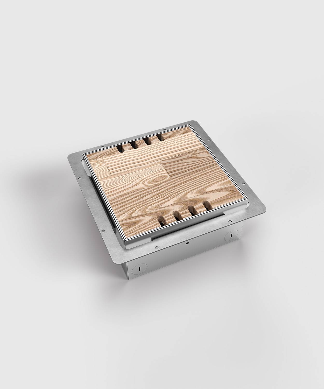 Bodensteckdose/ Bodentank 8908H; 4x Schuko, 4x RJ45 2fach,