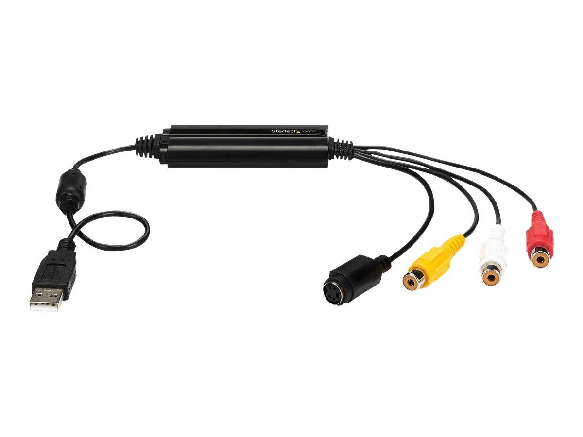 StarTech.com USB Video Capture Adapter Cable, S-Video/Composite to USB 2.0 SD Video Capture Device Cable, TWAIN Support,