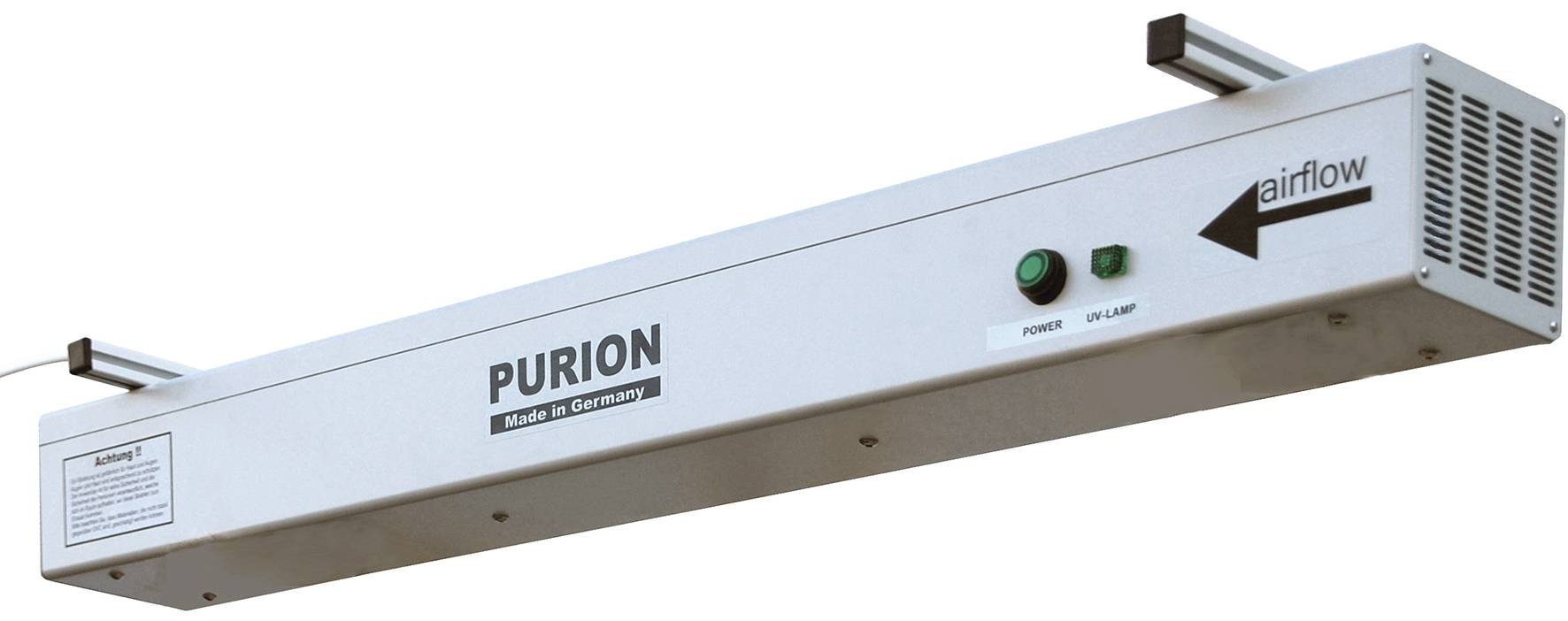 AIRPURION 90 active UVC Luftdesinfektion, integrierter Lüfter 36m³/h Durchsatz für max. 550m³ Räume MR