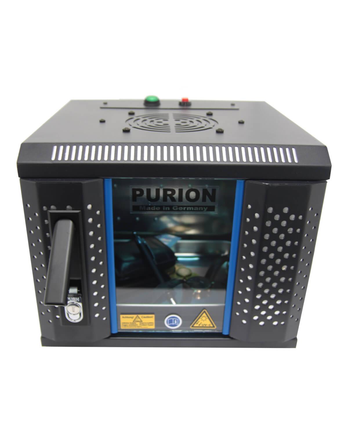 PURION UVC BOX Small Plus Steril Box, UV-C Anlage, UV Desinfektionslampe 10W UV-C Leistung mit Timerfunktion