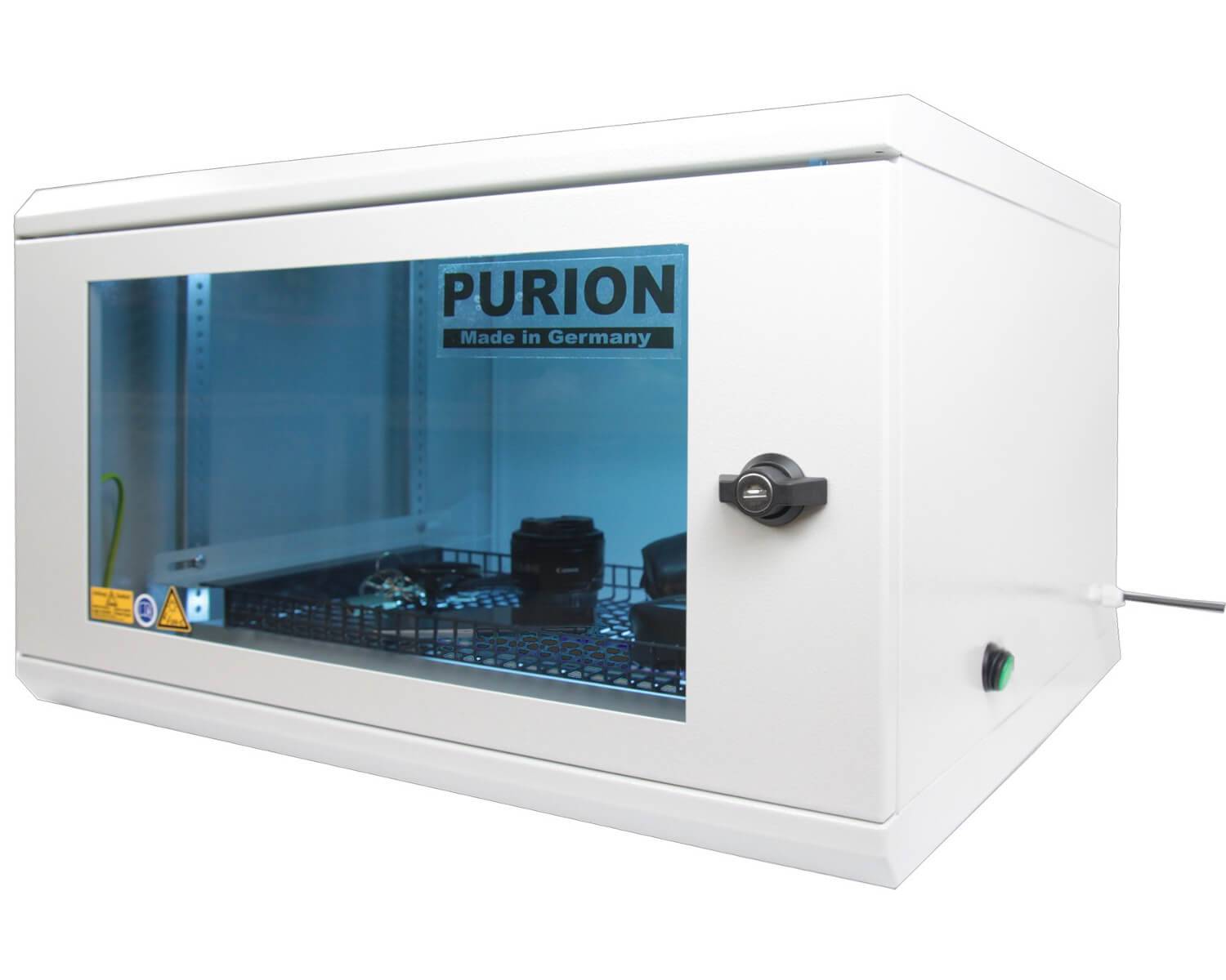 PURION UVC BOX Medium Basic Steril Box, UV-Anlage, 17W UV-C Entkeimungslampe, Desinfektionsleistung 1.200 J/m²