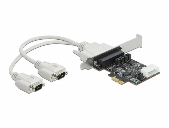 Delock PCI Express Karte zu 2 x Seriell RS-232 mit Spannungsversorgung 5 V / 12 V