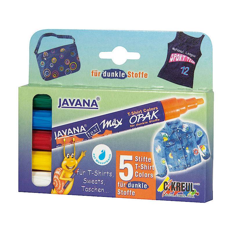 KREUL Textilmarker OPAK, Rundspitze, 5er-Set