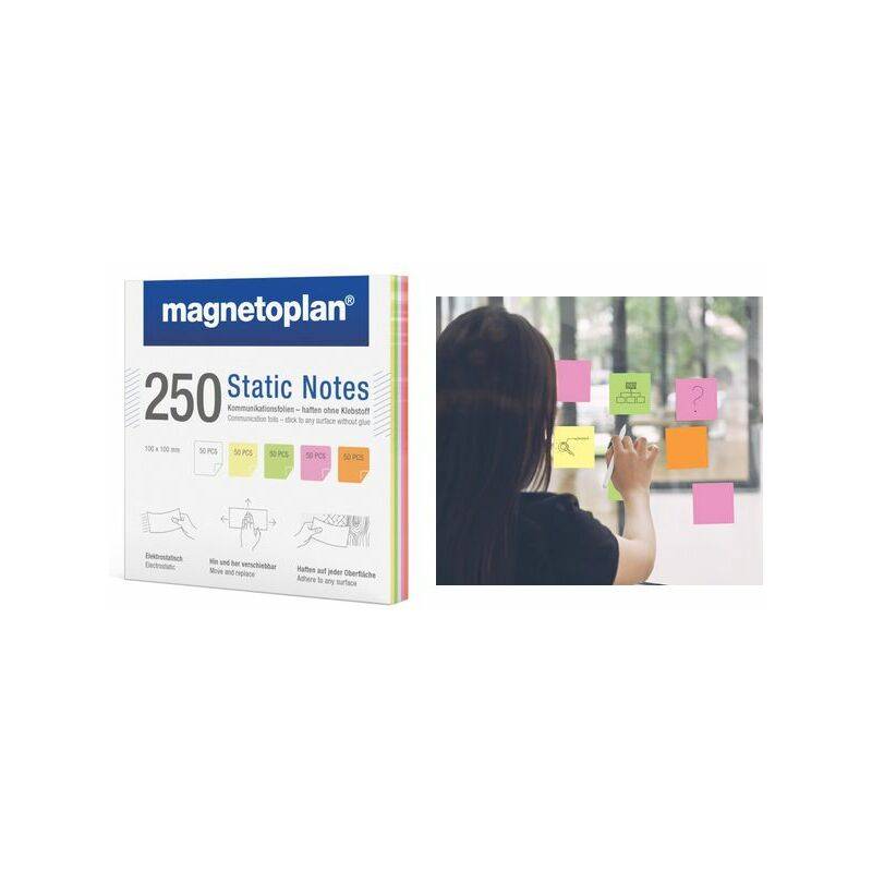 magnetoplan Moderationskarten "Static Notes", 100 x 100 mm