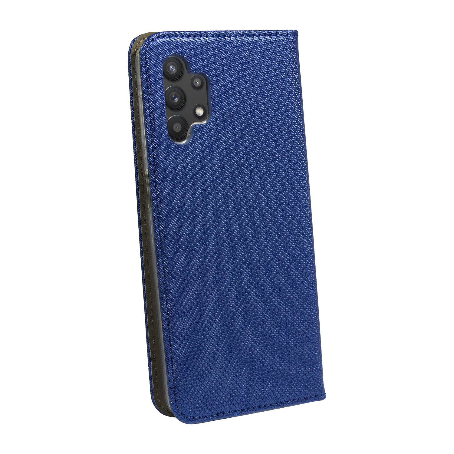 Buch Tasche "Smart" für SAMSUNG GALAXY A32 5G Handy Hülle Brieftasche Schutzhülle mit Standfunktion, Kartenfach Blau