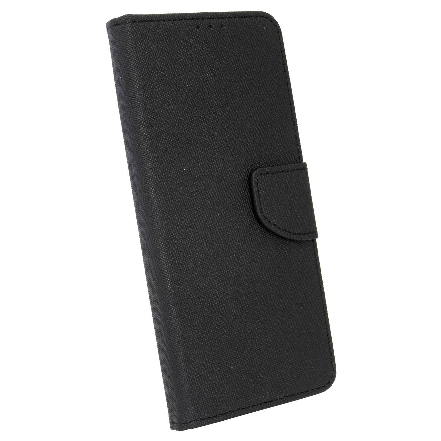 Buch Tasche "Fancy" für Samsung Galaxy A32 5G Handy Hülle Brieftasche Schutzhülle mit Standfunktion, Kartenfach Schwarz