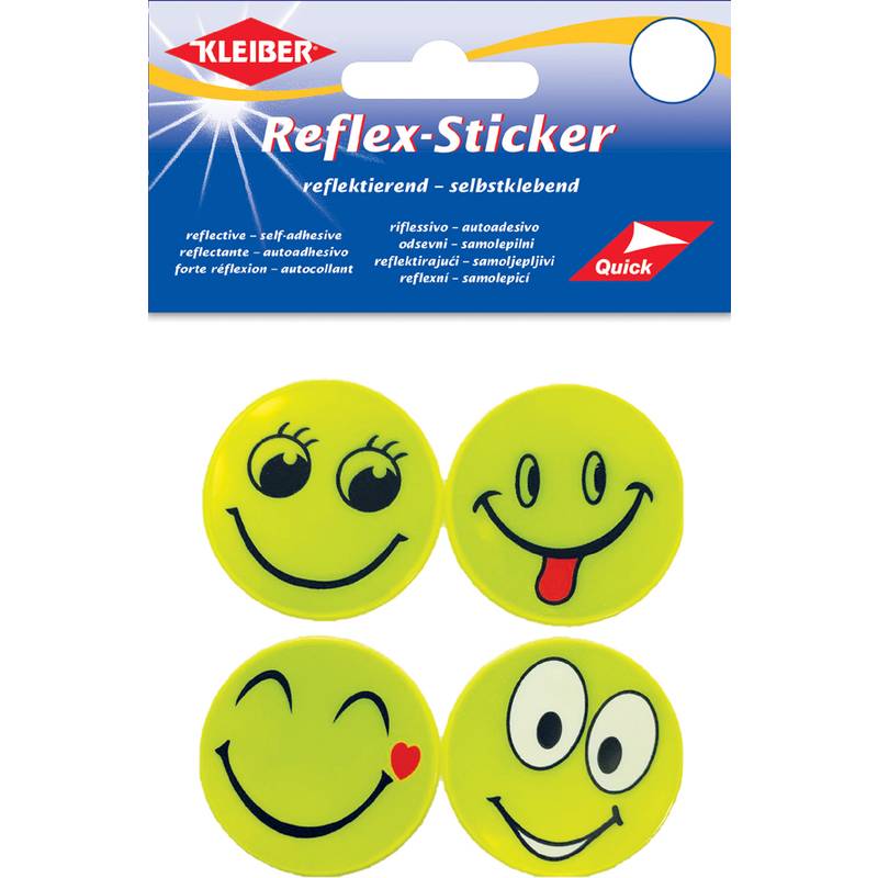 KLEIBER Reflex-Sticker "Happy Face", gelb
