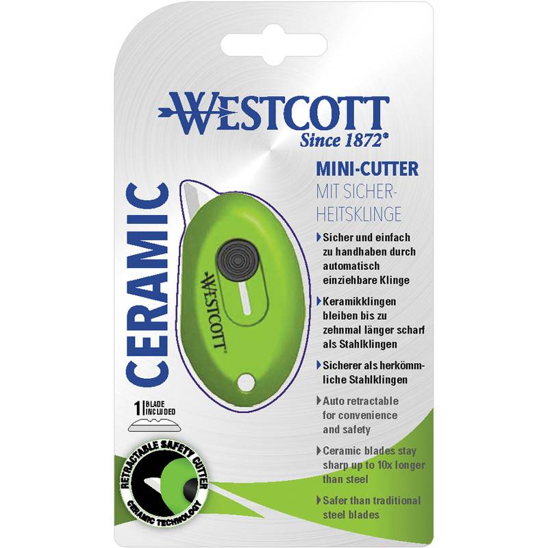 WESTCOTT Mini-Cutter Keramik, Klinge: 31 mm, grün