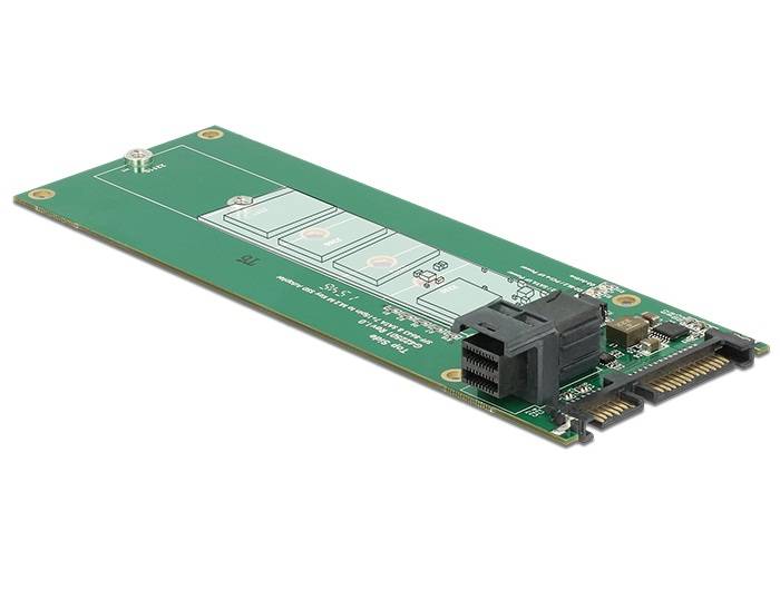 DeLOCK Converter SATA 22 pin / SFF-8643 NVMe > 1 x M.2 NGFF Key M