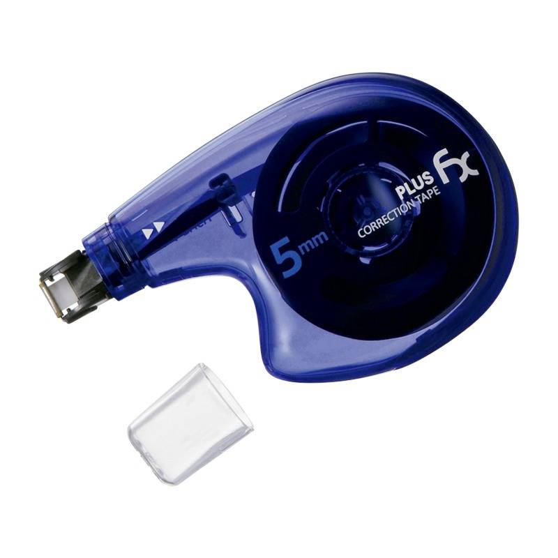 PLUS JAPAN Korrekturroller "FX", 5 mm x 10 m, blau