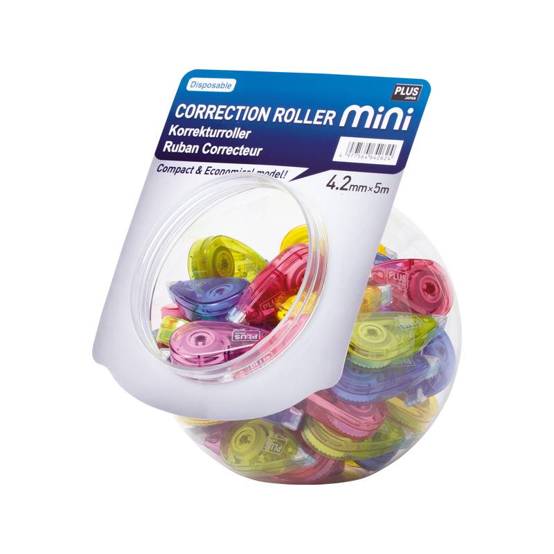 PLUS JAPAN Korrekturroller "MINI", 4,2 mm x 5 m, Display