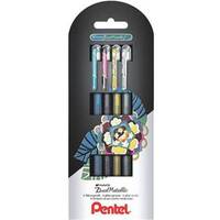 Pentel Dual Metallic - Stick pen - Mehrfarben - Schwarz - Blau - Gold - Silber -