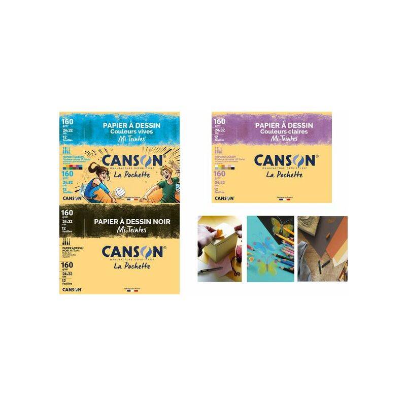 CANSON Zeichenpapier Mi-Teintes, 240 x 320 mm, 160 g/qm