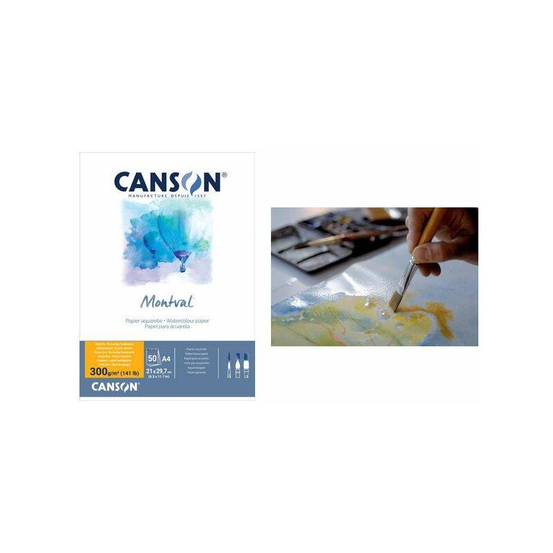 CANSON Aquarellblock "Montval", 240 x 320 mm, 200 g/qm