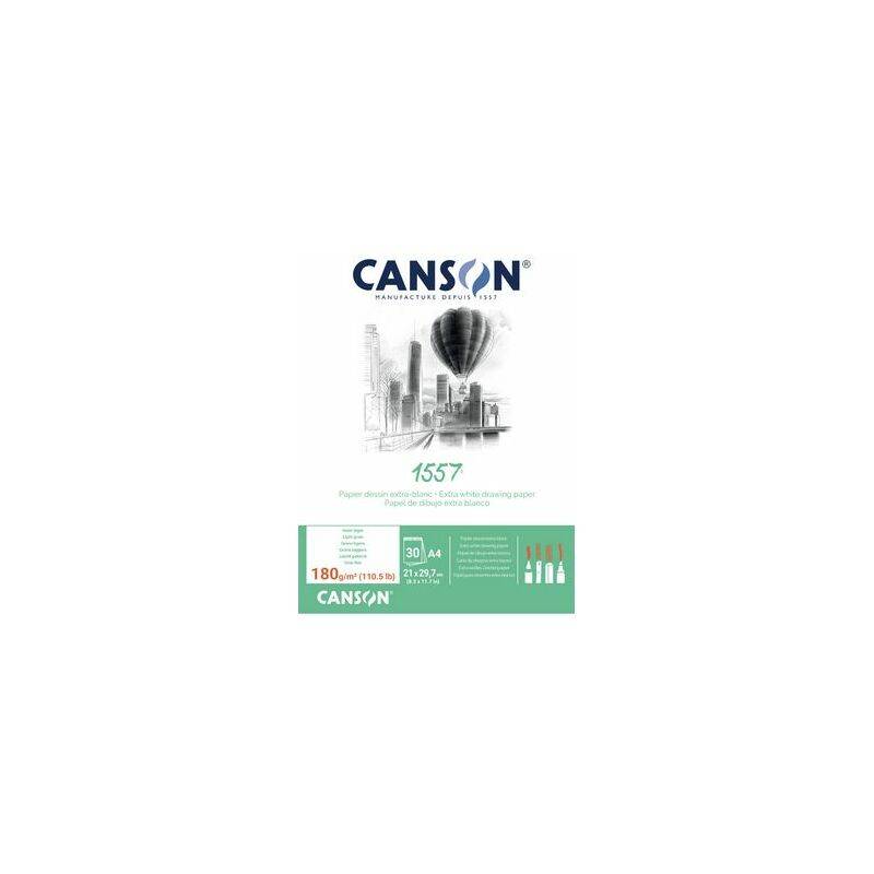 CANSON Zeichenpapierblock 1557, DIN A5, 180 g/qm, 30 Blatt