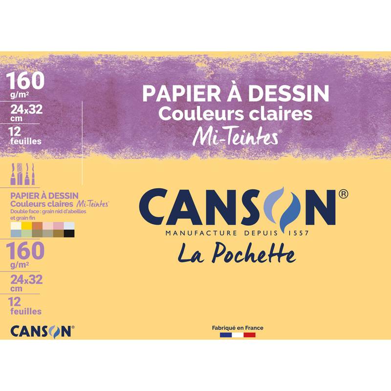 CANSON Zeichenpapier Mi-Teintes, 240 x 320 mm, 160 g/qm